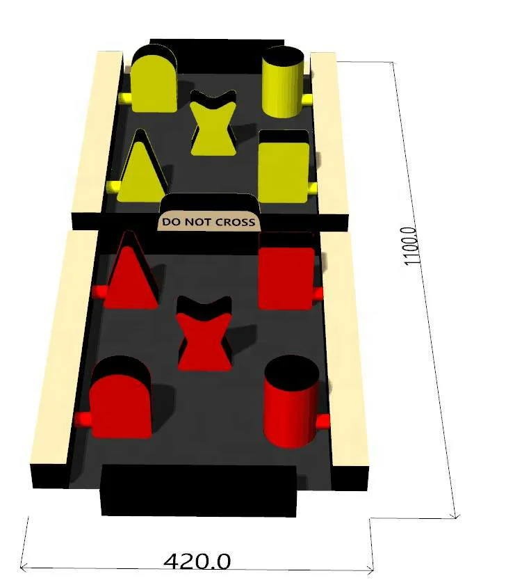 high quality inflatable customized design paintball bunker for children