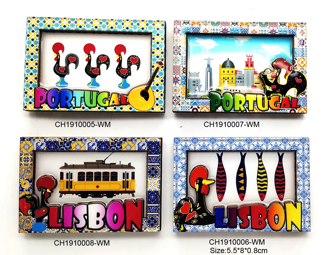 3D wooden portugal souvenir fridge magnet