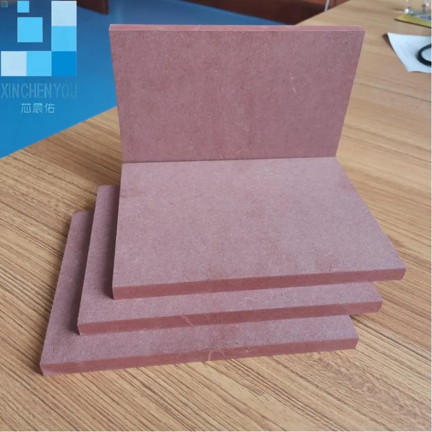 High quality  1220x2440x18mm FR fire proof  MDF /fire resistant MDF ,red color MDF for kitchens