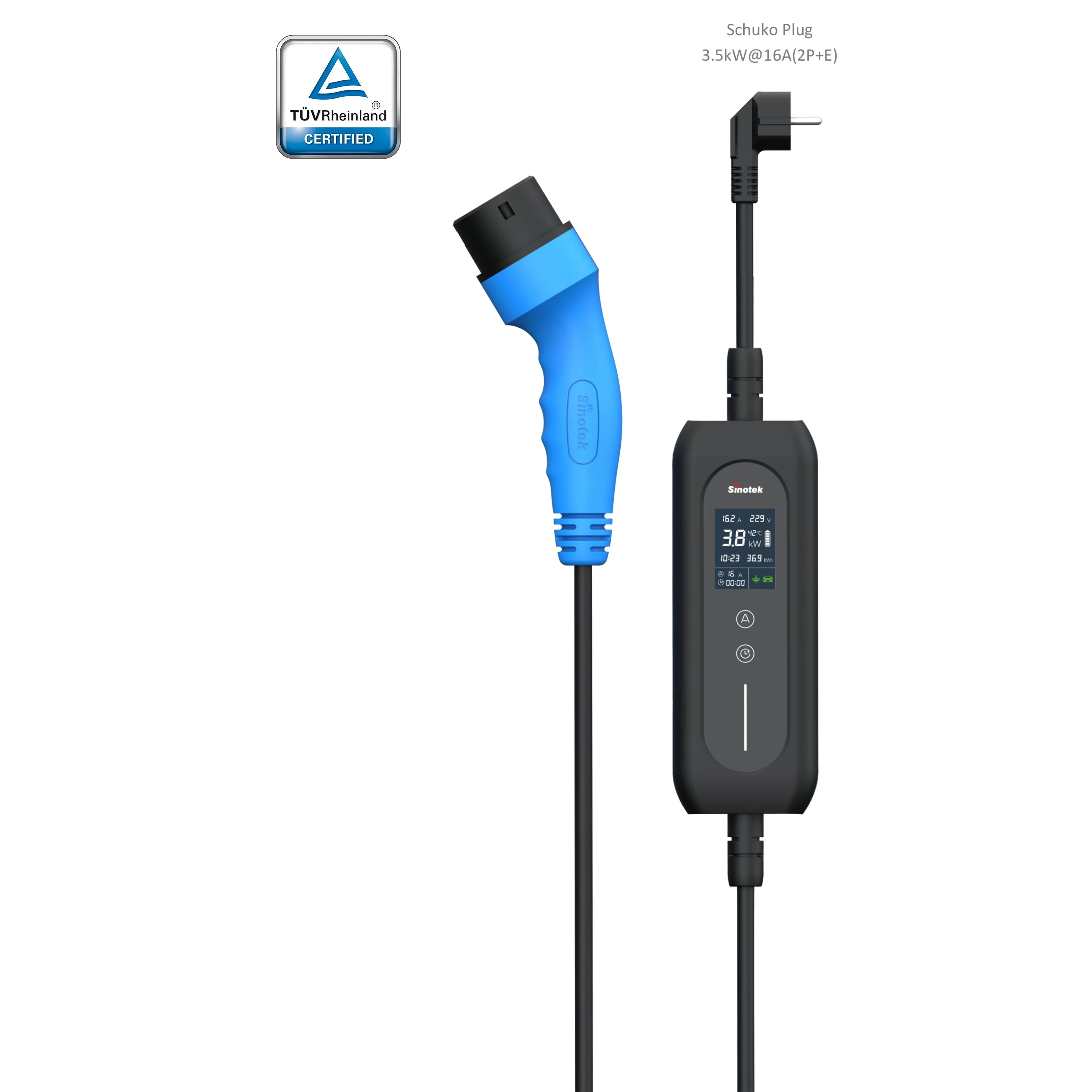 Sinotek TPU IEC 62196 портативный электромобиль AC автомобильный зарядный кабель EV зарядного устройства