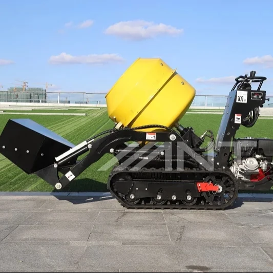 ANT Tracked Mini Dumper BY800MIX Movable Small Gasoline Powered Concrete Mixer