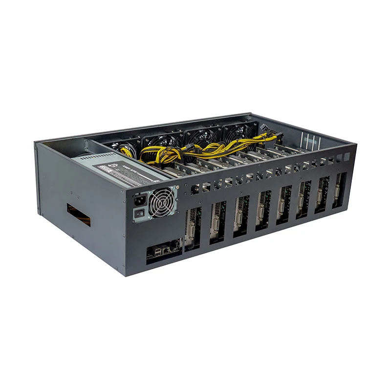 В наличии алюминиевый корпус GPU 8 BAY сервера с графическими картами RTX 3080 1700 Вт для компьютерных