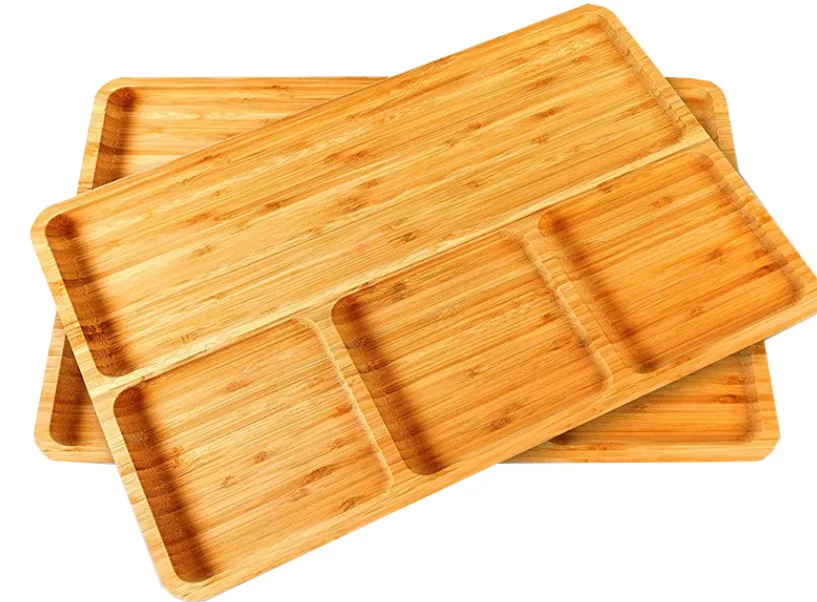 Luxury Antique Breakfast Bread Coffee Tea Platters Decoration Wood Food & Dessert Dish Plate