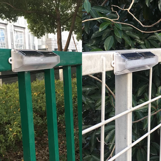 Solar Powered LED Warning Light Blinking Road Traffic Safety Warning Light Blue And Red Alternating Flicker Warning Light