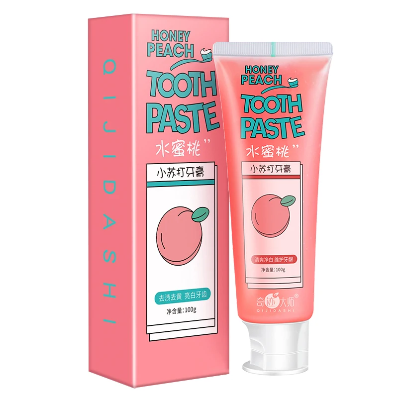 Private Label Wholesale Customize Toothpaste Fluoride Free Fruit Flavored Baking Soda Stain Remover Toothpaste