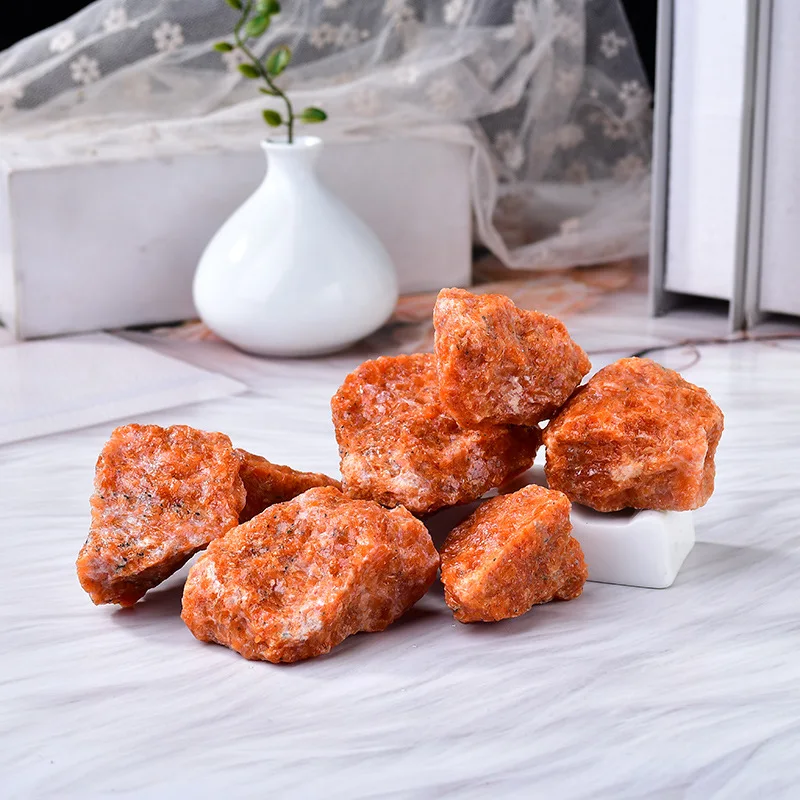 Original Sunstone Wholesale Unpolished Natural Crystal Healing Stones Raw Rough Stone For Collection