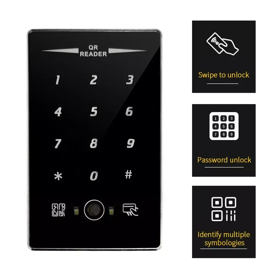 Waterproof  RS232 RS485  Keypad Wiegand 26 Touch Screen NFC 13.56mhz RFID smart IC  Contactless Door Access Control Card Reader