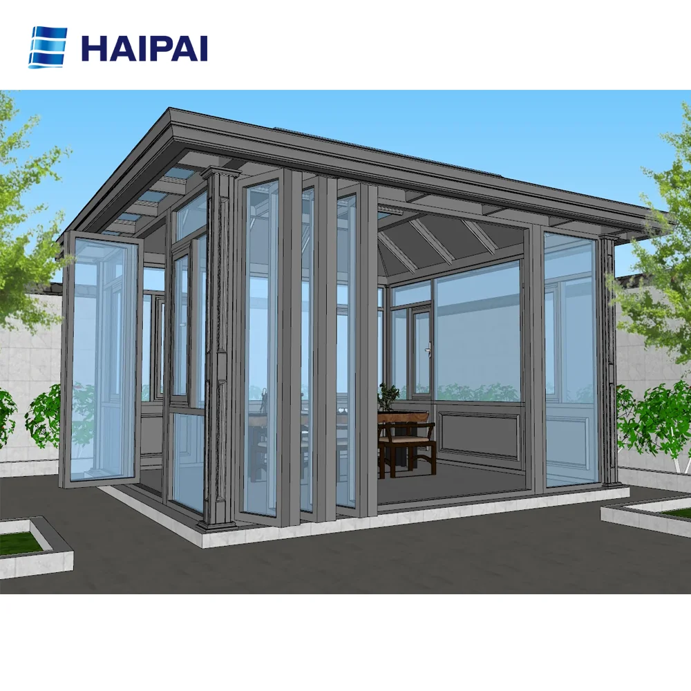 Top-Ranked Customized Solarium Conservatory Flat Glass Houses Tempered Glass Villa Garden Room Guaranteed Aluminum Alloy Glass