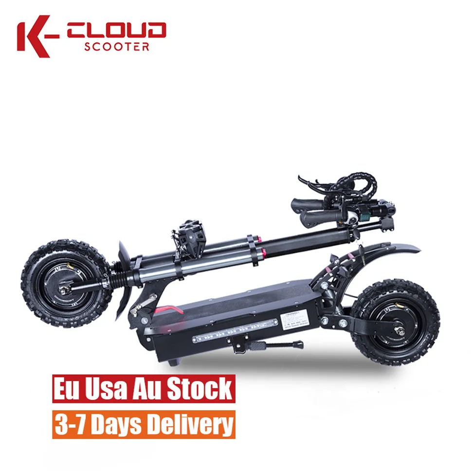 Security EU US AU Warehouse 5600W 6000W Dual Motor 11 Inch Offroad 60V Electric Scooter Portable Electronic Scooter