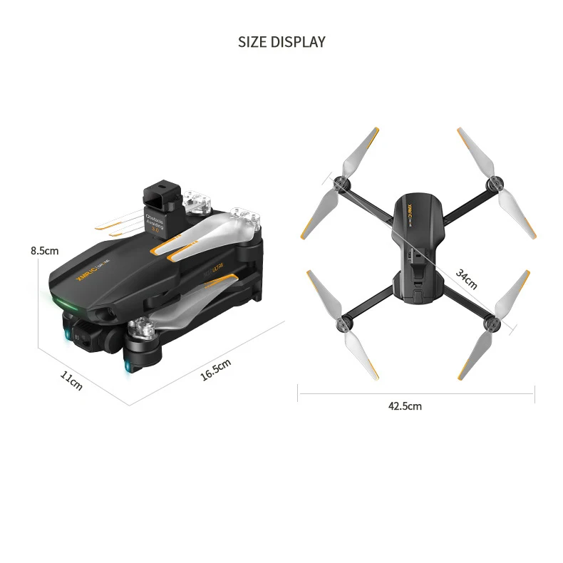 Three-axis self-stable Yuntai 4K high-definition folding unmanned aerial vehicle brushless motor GPS returned to the remote cont