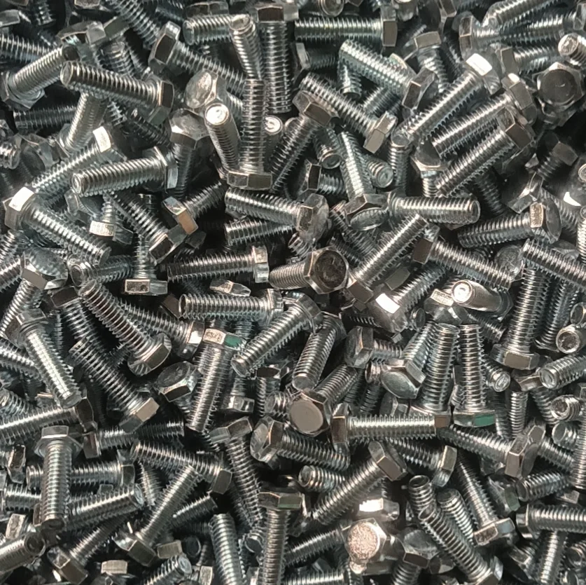 Fastener bolt ANSI/ASME standard 5/16 inch hex bolts grade 2 A307 blue white zinc galvanized black