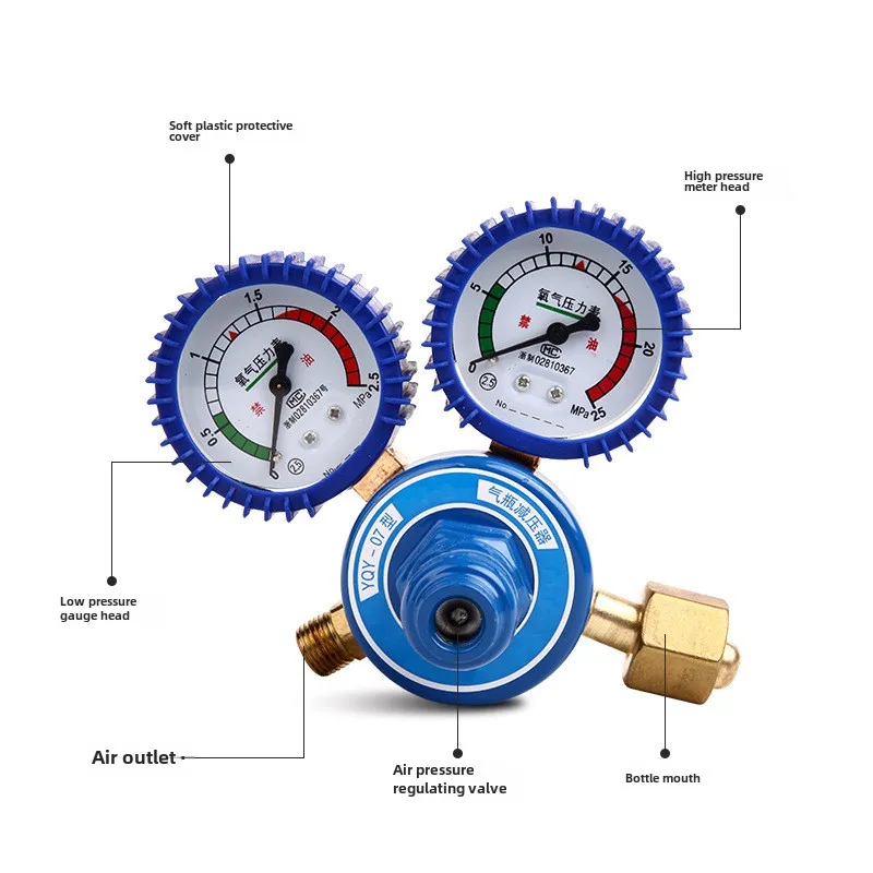 Stock Pressure Reducing Valve Gas Adjustment Oxygen Meter Bubble Wrap Oxygen Bottle Oxygen Pressure Gauge Pressure Valve