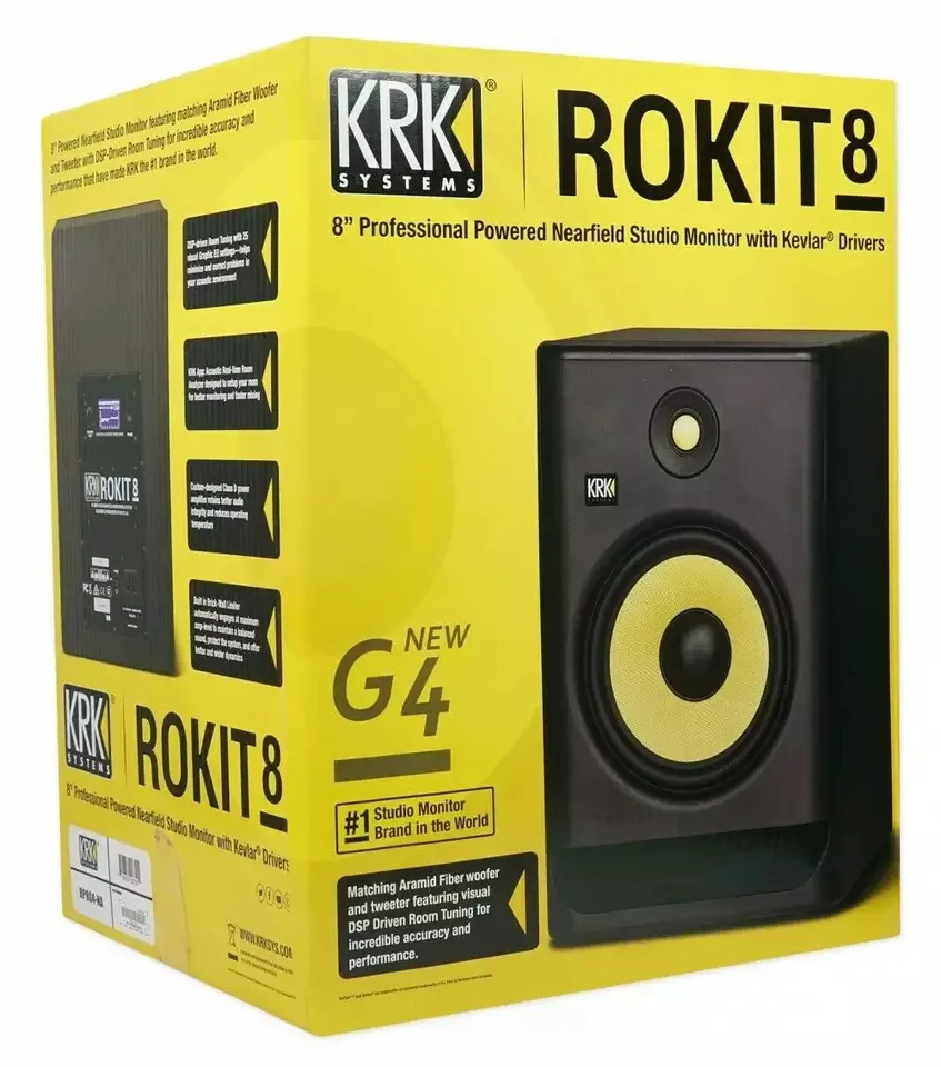 NEW SALES KRK Rokit RP5 G4 Professional Active Power Studio DJ Monitor Speakers with Cable Isolation