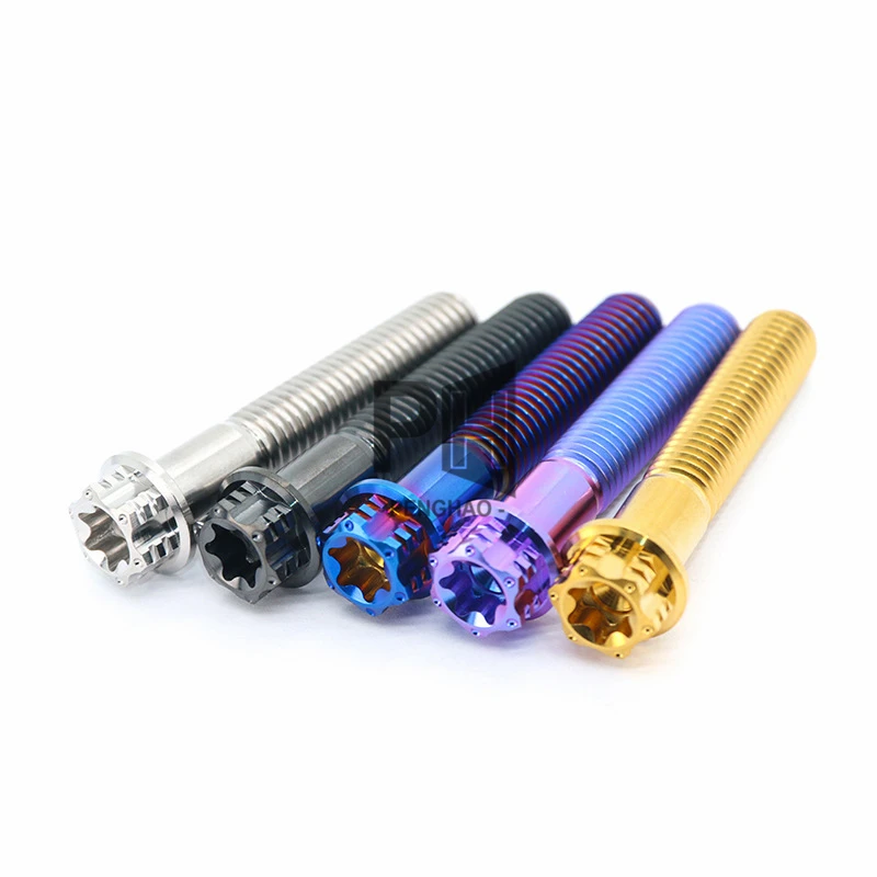 Титановые фланцевые болты M6 12 точек Torx T30 Ti-винты титановые для велосипеда мотоцикла T30-Titanium-Torx-Bolt