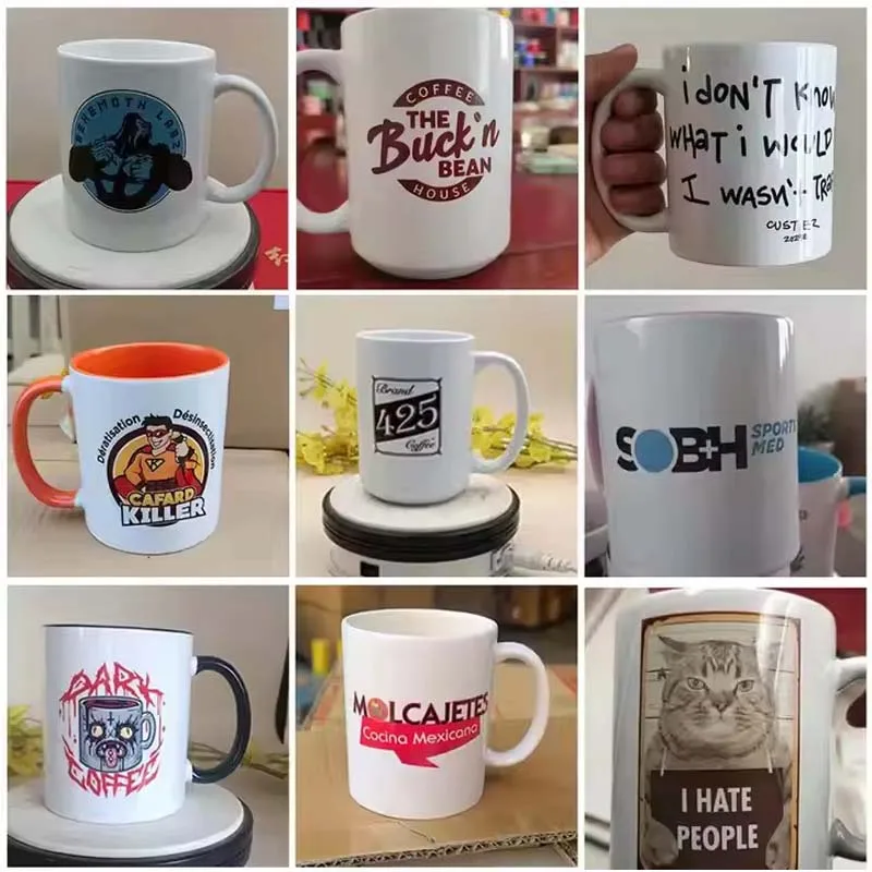 Wholesale Manufacturer 11 Oz Sublimation Mug Tea Water Cups Customized Picture Text Name Photo Printed Ceramic Coffee Mugs Gifts