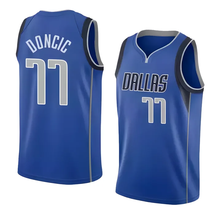2023 новый сезон баскетбольная майка Dallas #77 Luka Doncic прошитая форма мужские