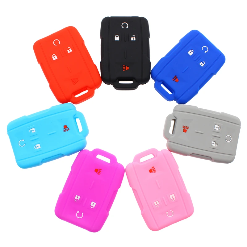 Keyless Protector Replacement 3 Buttons Silicone Car Key Cases Cover For Chevrolet
