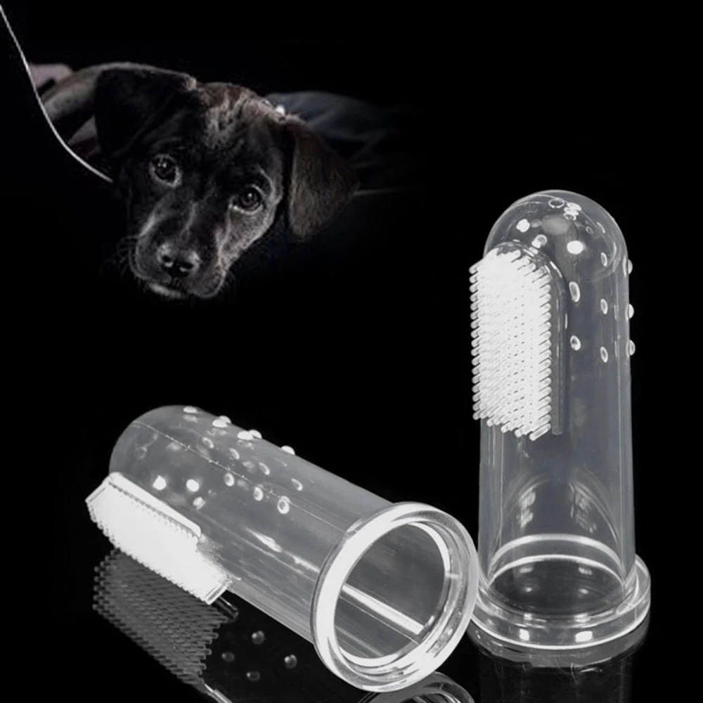 high quality dog toothbrush silicone approved new dog soft finger toothbrush nontoxic for dog pet teeth dental care