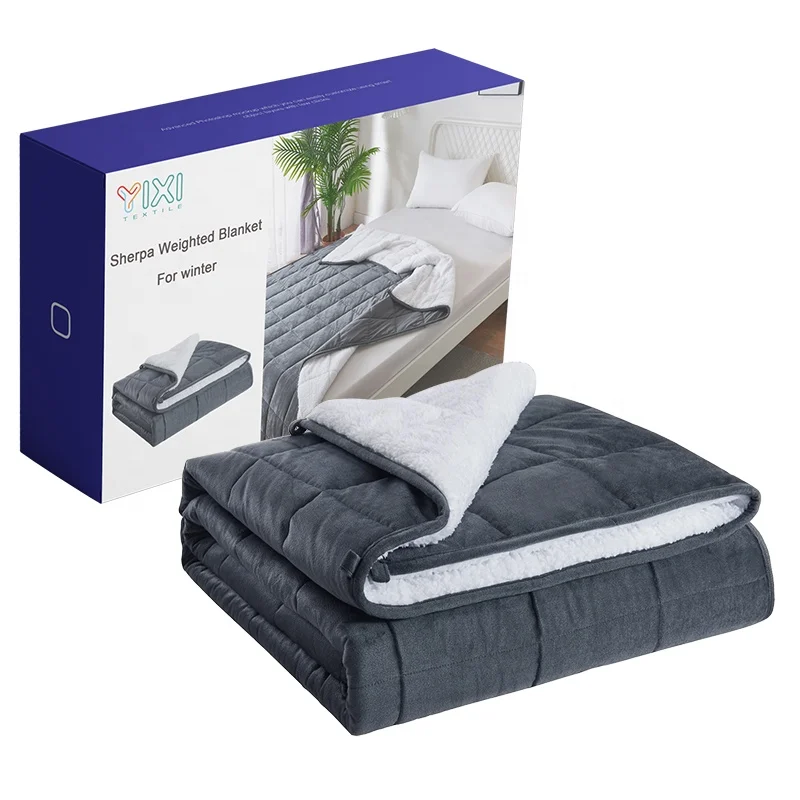 New Fabric Dropshipping Wearable Twin Queen Fleece Minky Sherpa Weighted Blanket For Winter