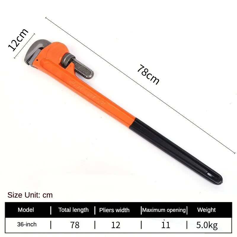 Hot Sale Wholesale Adjustable Straight Plumbing Wrench Tool Steel Water Spanner American Type Pipe Wrench