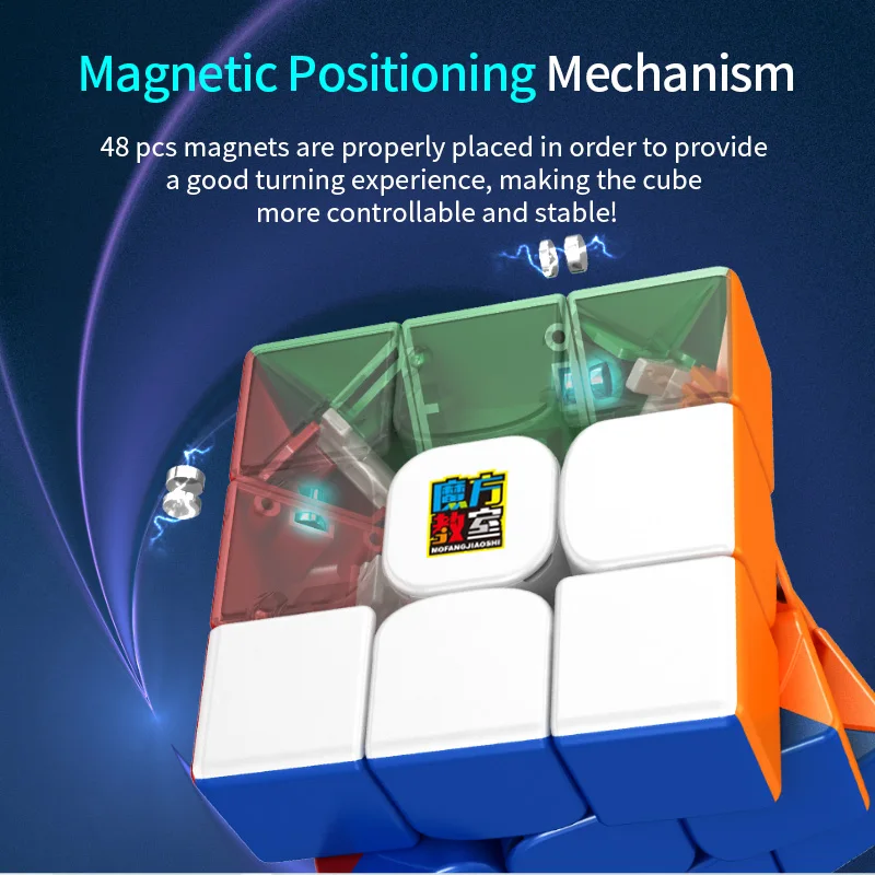 high cost effective Magnetic speed cube magic for kids smoothly puzzle toys plastic MoYu RS3M 2020 3x3 RS2M 2x2 RS4M 4x4