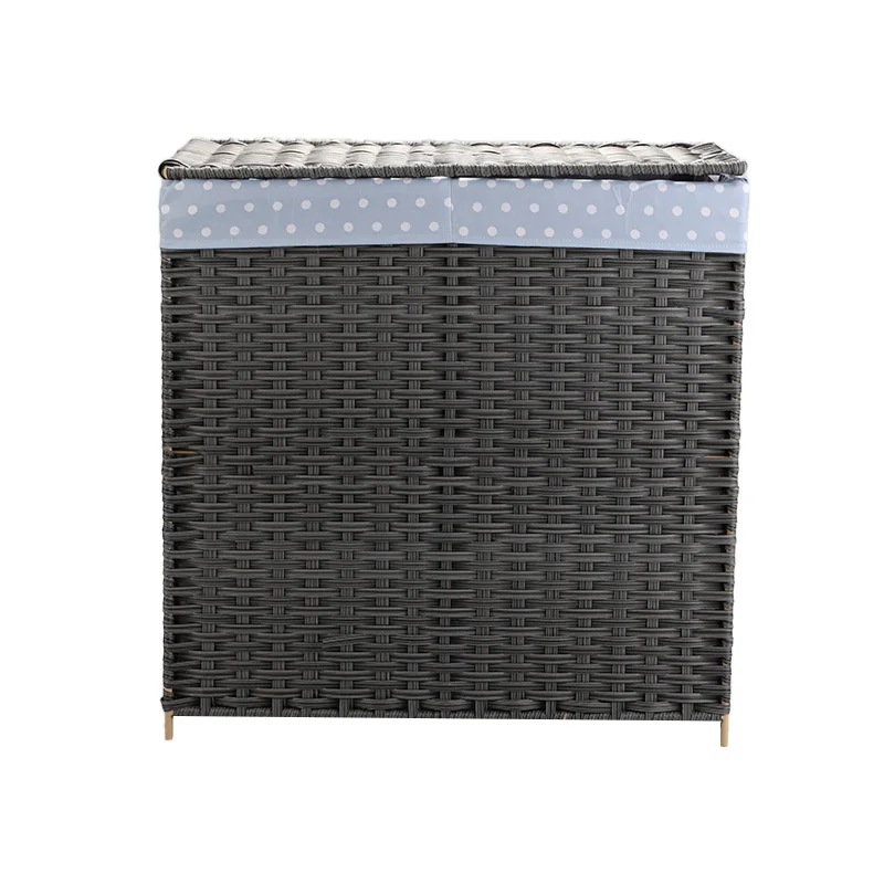 Eco-friendly rattan willow dirty cloth foldable large wicker laundry baskets