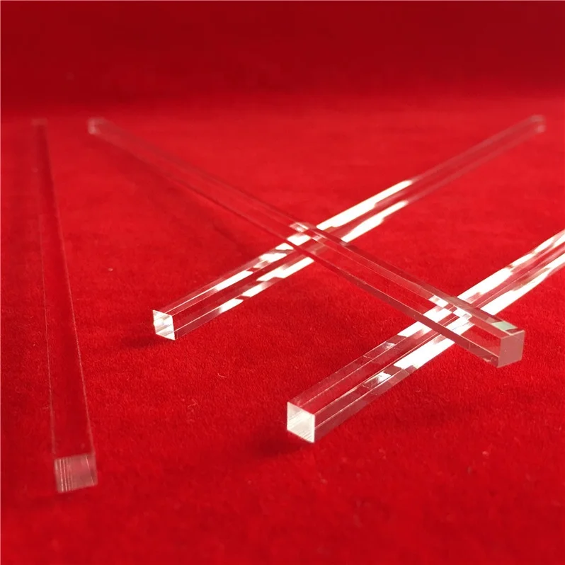 Clear small sizer silica quartz rod customized square quartz glass rod