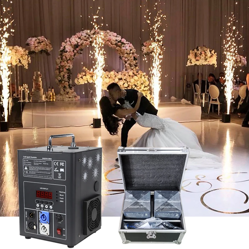750 Вт наружная дешевая сценическая фейерверк холодная Пиро машина с одной ручкой цифровые экраны искра для свадьбы