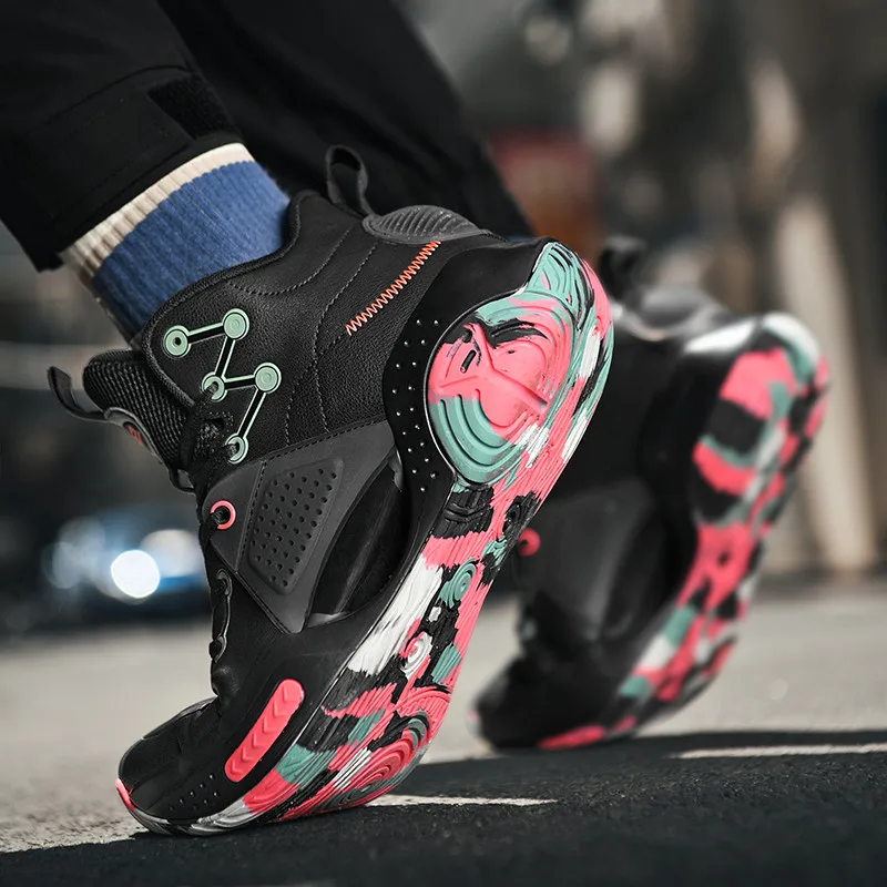 Wholesale De Alta Calidad Zapatos De Baloncesto PU Upper Rubber Sole Customise Mens Basketball Shoe Own Logo Basketball Shoes