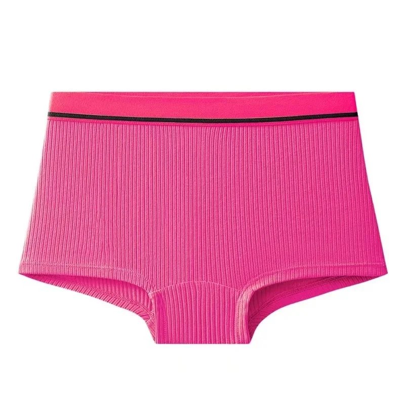 P8171#Boxer briefs pure cotton versatile threaded cotton square pants comfortable skin-friendly fashion hip-wrapped underwear