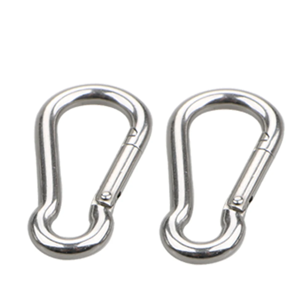 Wholesale Outdoor Hardware Rigging 304 Stainless Steel Carabiner Safety Buckle Small Spring Snap hook