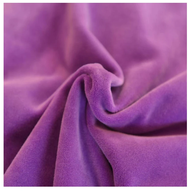 Custom 100% polyester super soft velvet fabric