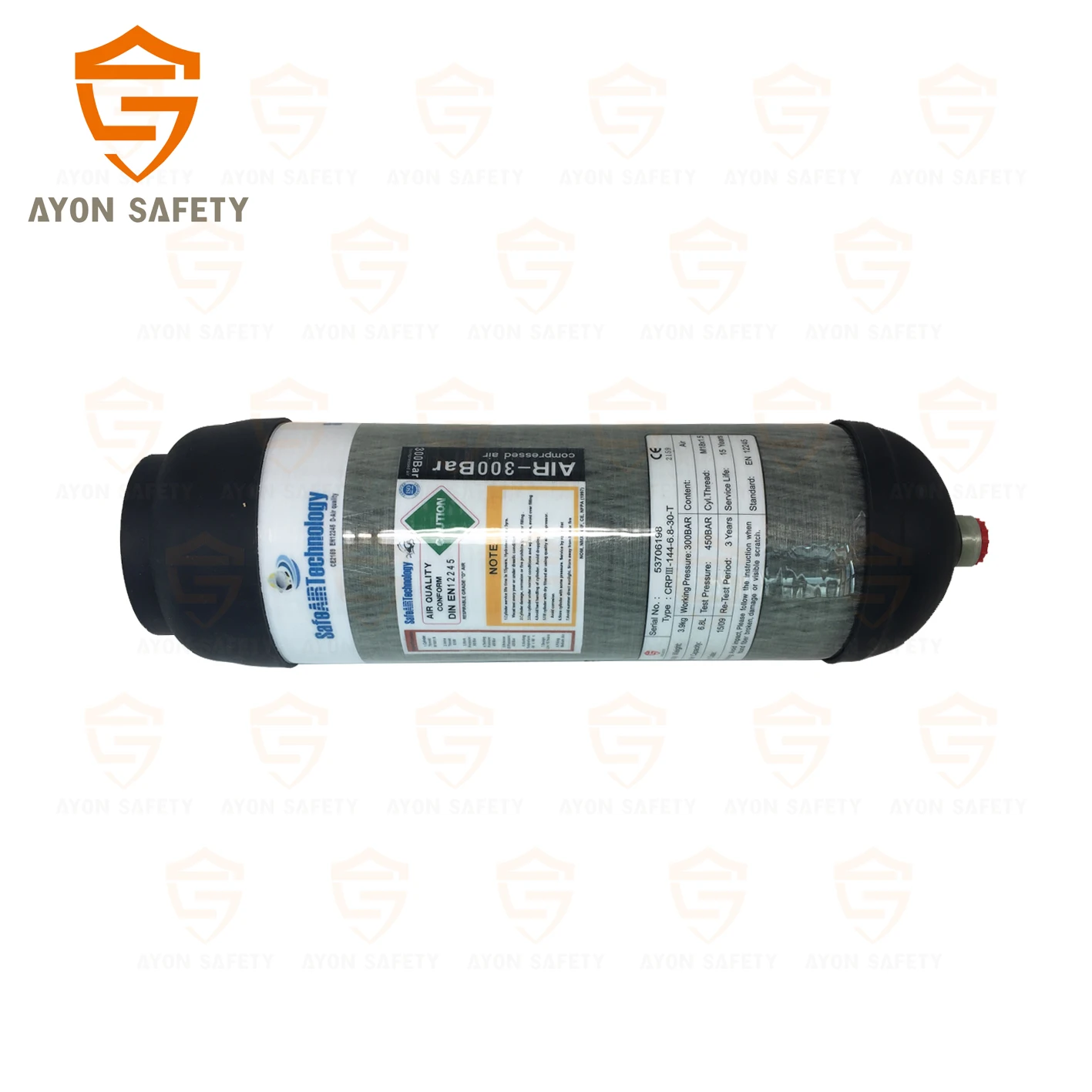 Hot Sale 4500psi 6.8L -30Mpa Carbon Fiber Empty Gas Cylinders/Scuba Diving Tank -Ayonsafety