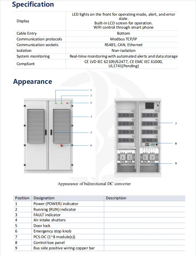 Dawnice 200Kva 240KW 280kva 300kva 400kva360kw 480kw 600kva 700kw 750kw Inverter BESS PCS power conversion system
