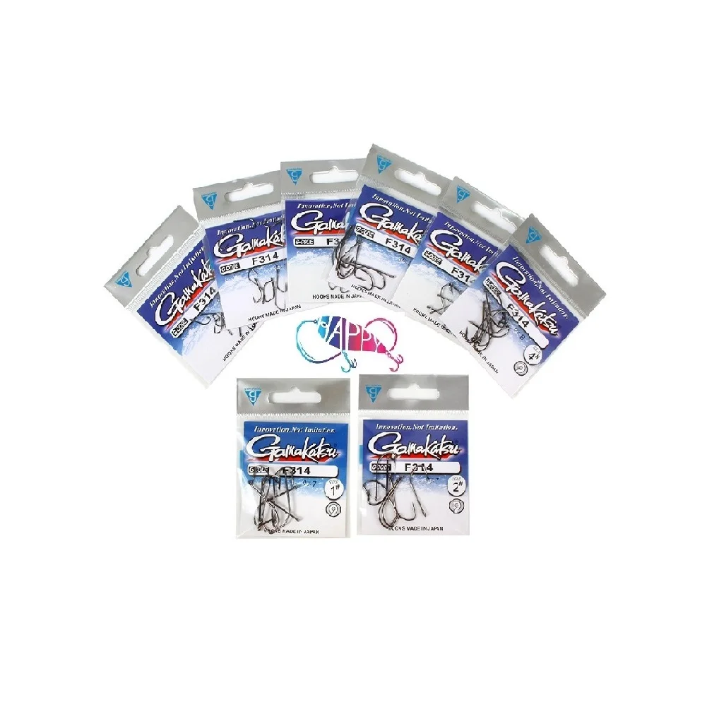 Gamakatsu F314 black Fishing Hooks 1#-14# Sea Ringed Hook Fishing Hooks Saltwater High Carbon Steel Barbed Wholesale