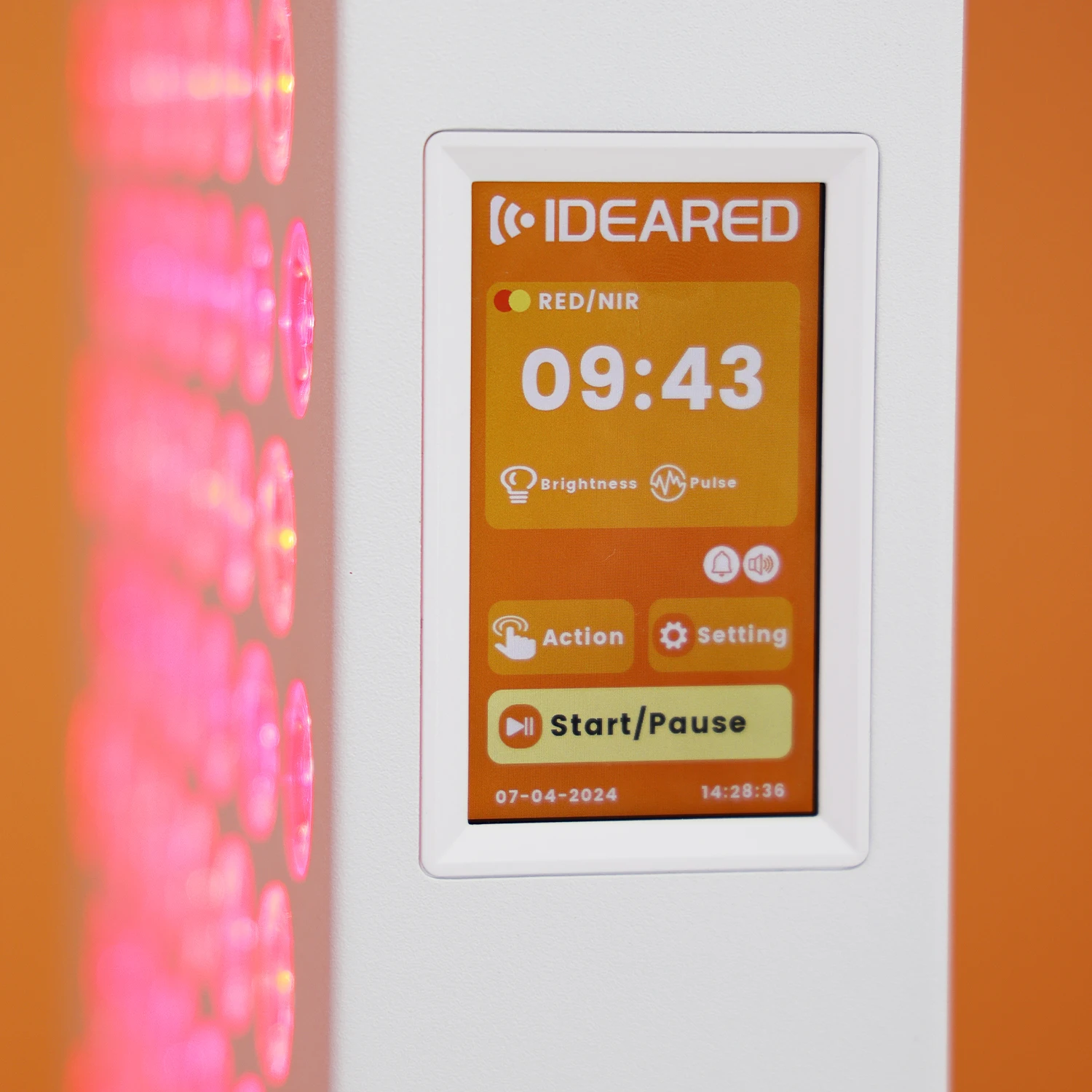 2024 APP control 5w dual chips RLPRO600 8waveleng touch screen half body red light therapy panel light for pain relief