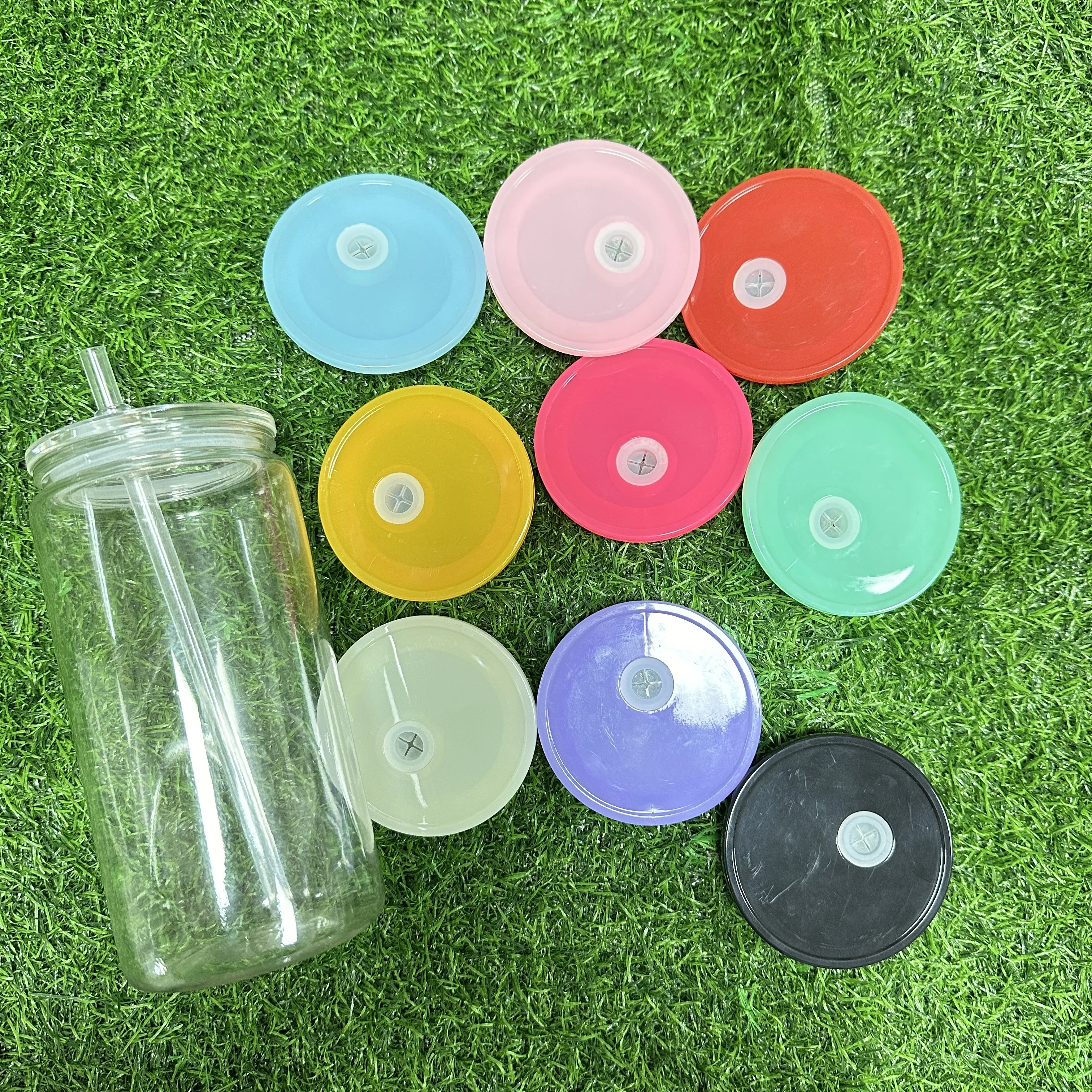 US warehouse Recyclable 16oz plastic acrylic beer soda can clear transparent cold and hot drinks beer coffee mug can cup for kid