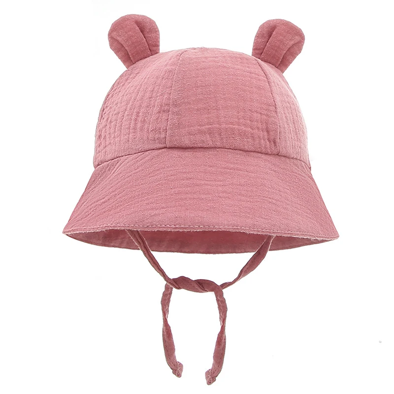 Rabbit Ears Sun Fisherman Kids summer baby flat bill straw beach hat bucket hats for babies