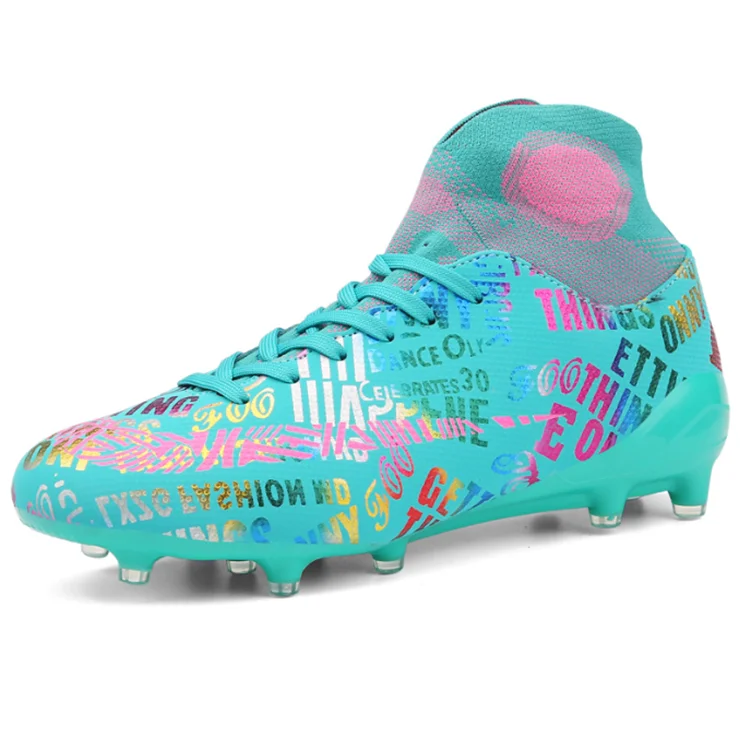 Indoor Football Boots Men Turf Cleats Soccer Shoes Professional Football Shoes High Ankle Trainers Sneakers Chuteira Futelbol