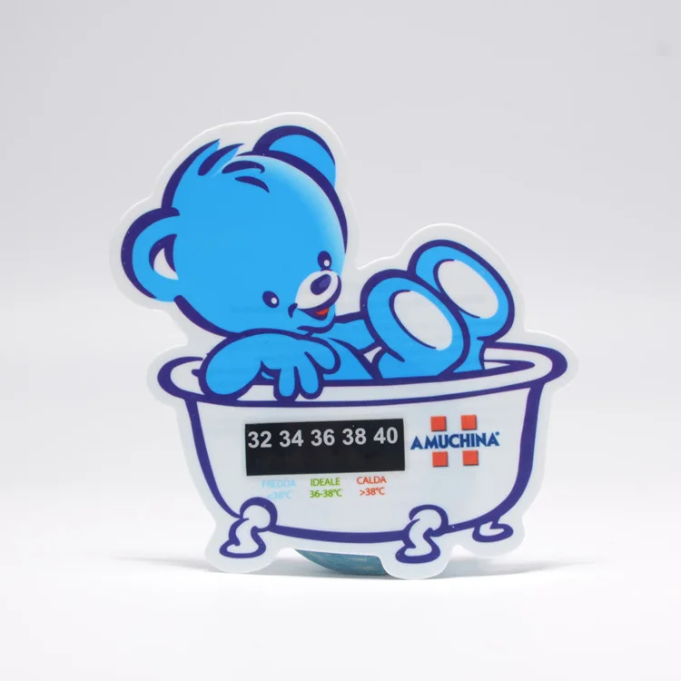 MM-TC016 маленькая клейкая животных карточка термометра ванны для babytub в различные нестандартные