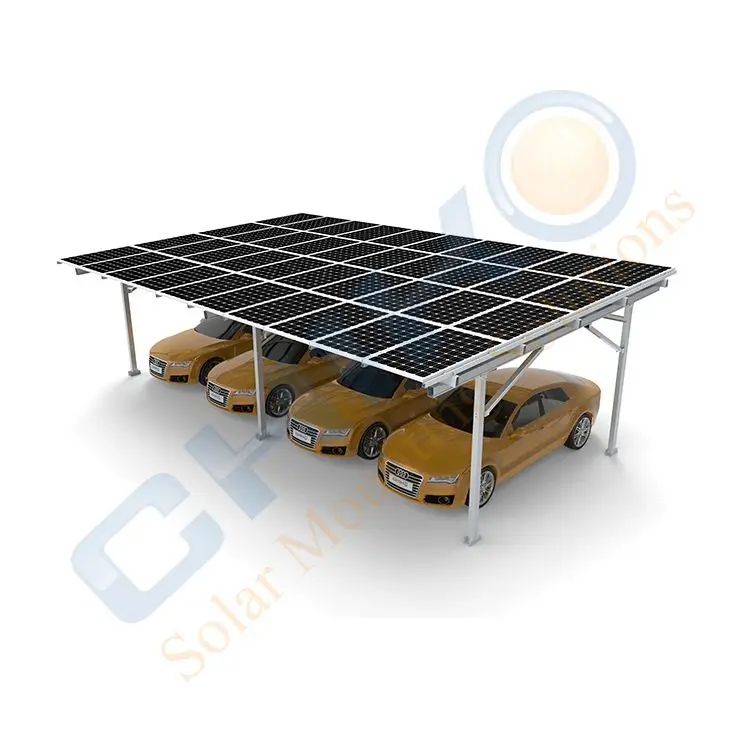 Car Shed Solar Aluminium Mounting Bracket Solution with Pre-assembled Components Carport Solar Mounting System (Customizable)