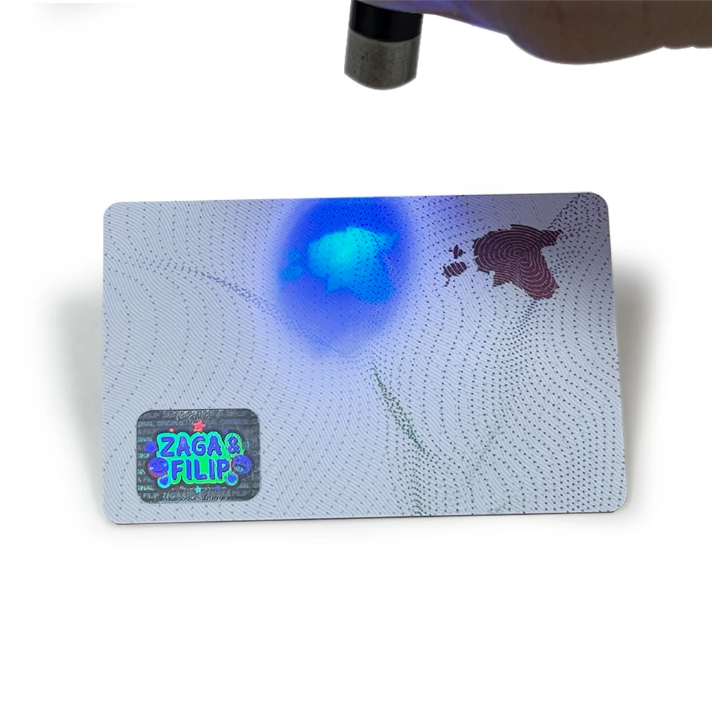 Custom size Laser foil stamping smart chip pvc business card with rfid card