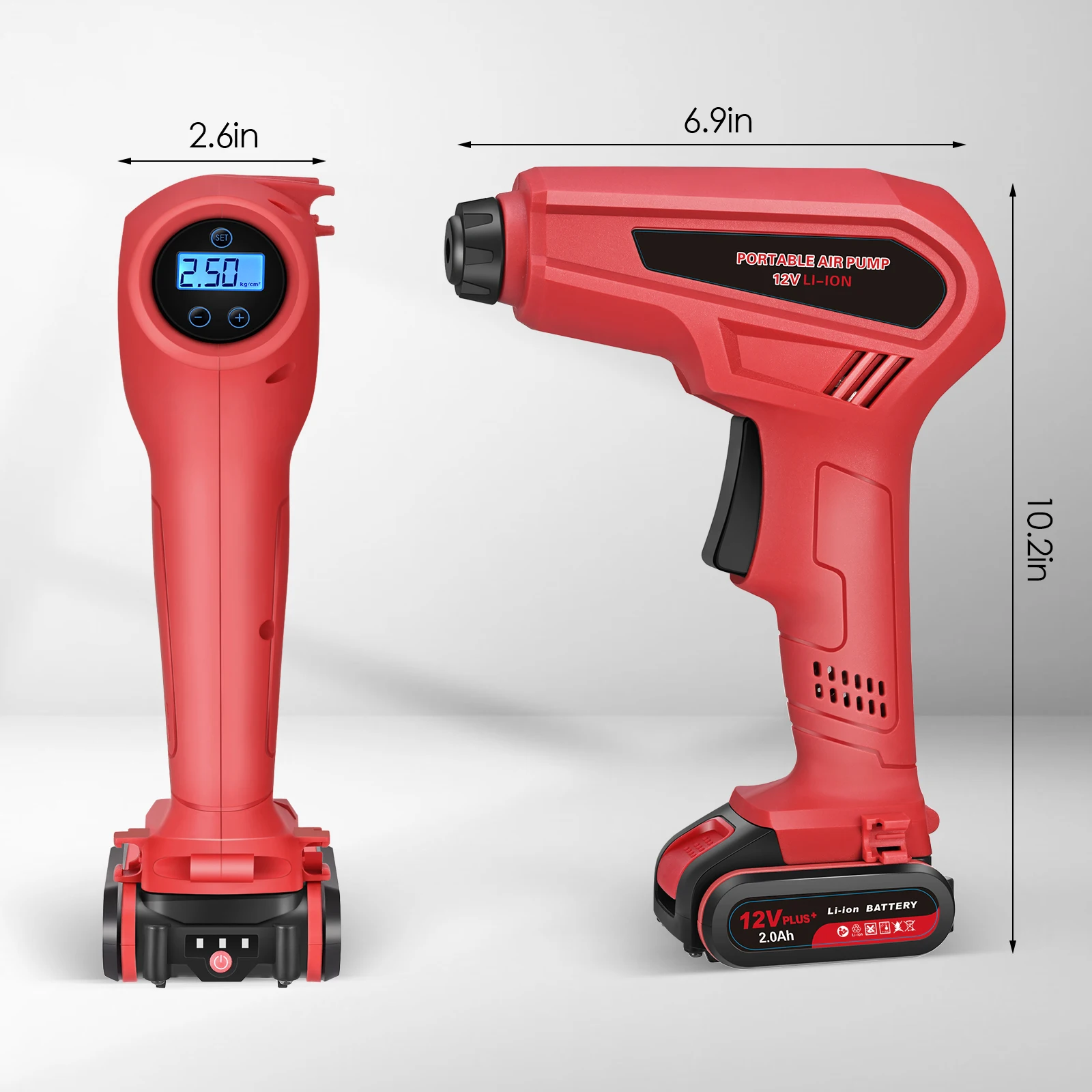 Airpump Mini Tyre Inflator Portable Air Compressor with Cordless Drill Electric Drill Kit