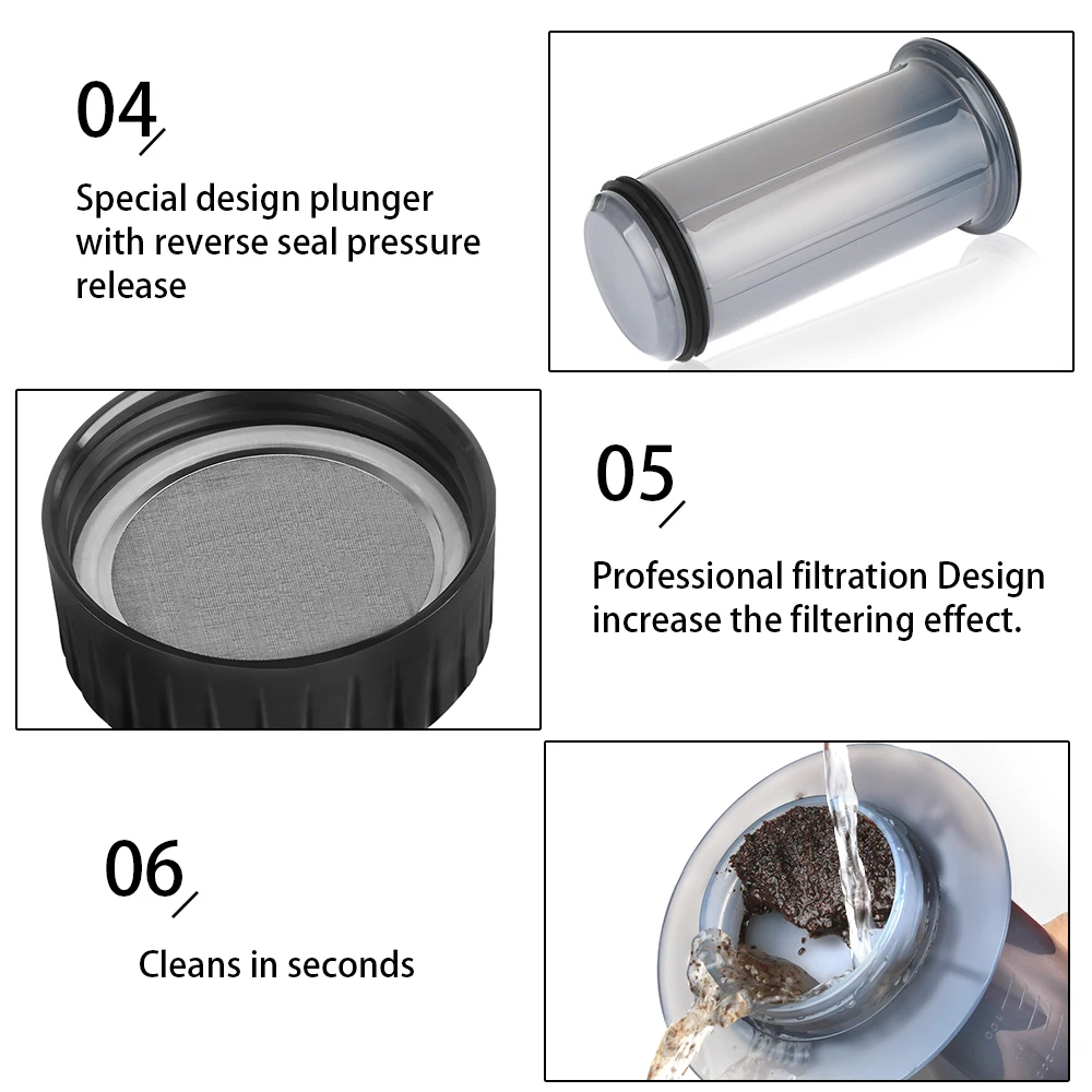 Portable Coffee Maker Air-Press Drip Coffee Machine Espresso French Press thavel mug french press