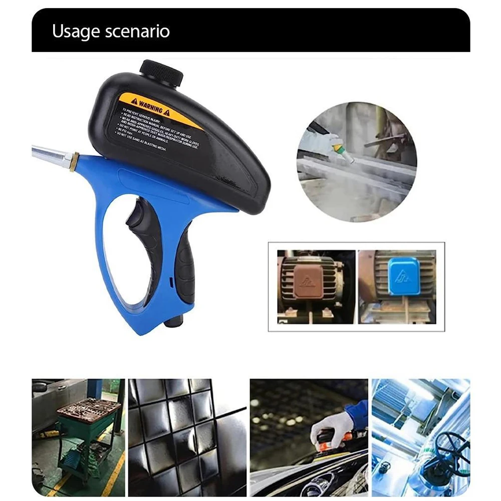 90 PSI Air Sandblasting Gun Adjustable Flow Pneumatic Air Sand Blaster Sandblaster Spray Gun Removing Spot Rust Blasting Device
