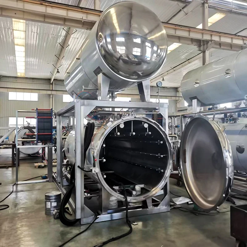 Industrial Spraying Automated Retort Pouch Machine Jars Tin sardine canned Immersion Type Retort Autoclave