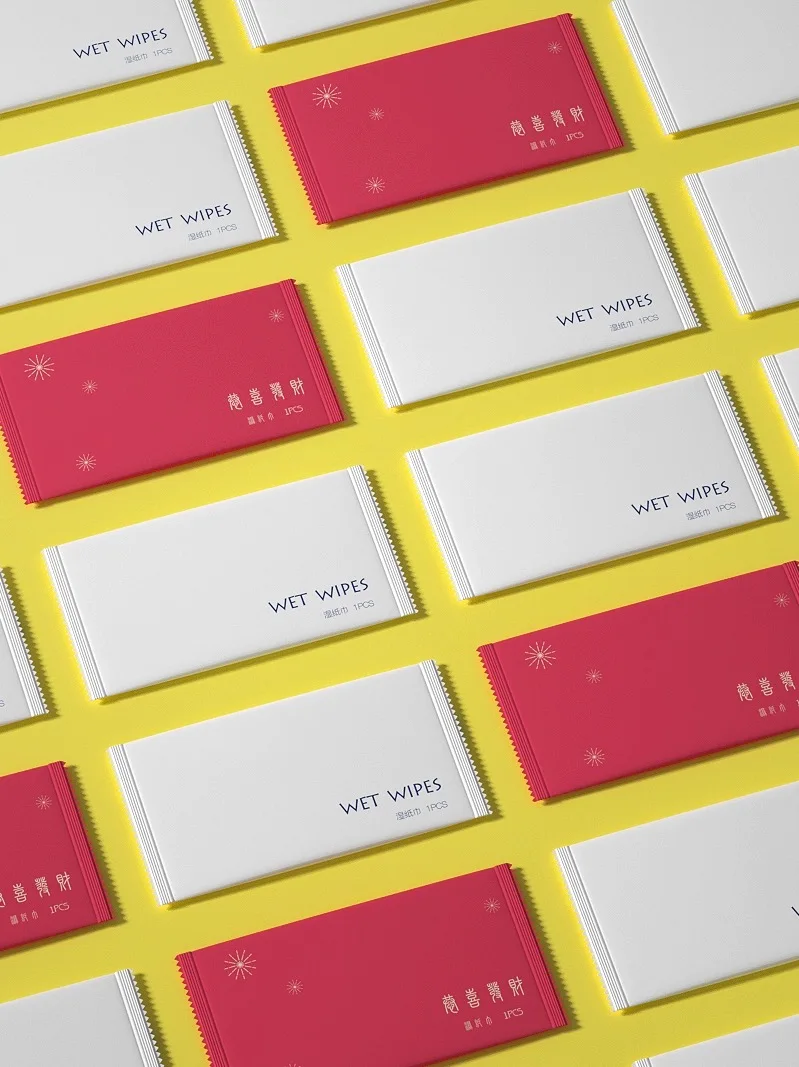 Customized Individually Wrapped 1 Ply Wet Wipes Serviettes Private Label Hand Wipes for Restaurants Hotels ON-THE-GO Households