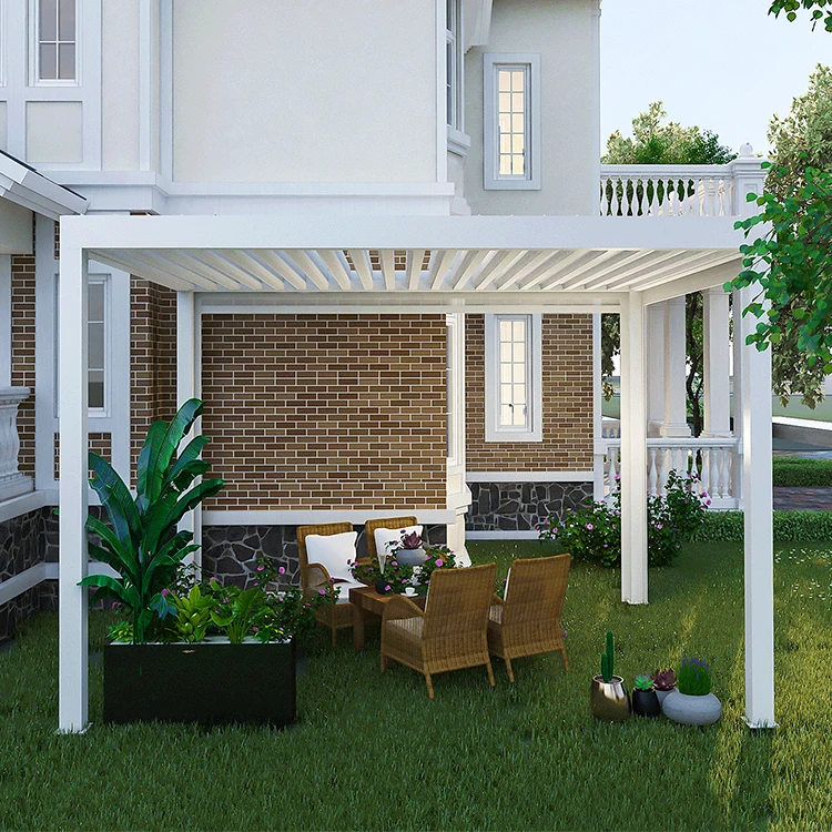 Aluminium Pergola Outdoor Modern Design Easy Installation Patio Waterproof Gazebo Garden Decoration
