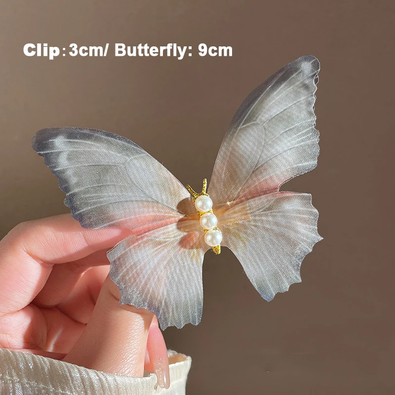 Wholesale Children Kids Baby Girl Princess Cute Moving Pearl Butterfly Hairclip Hairpin