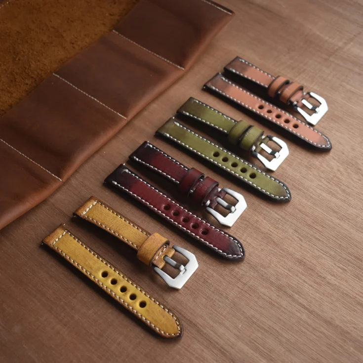 2019 Factory direct sale of new hand-dyed vintage leather watchband